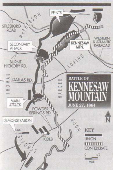 Rudy S Rants Finding William And Sarah Ramsey Map, Battle Of Kennesaw Mountain 